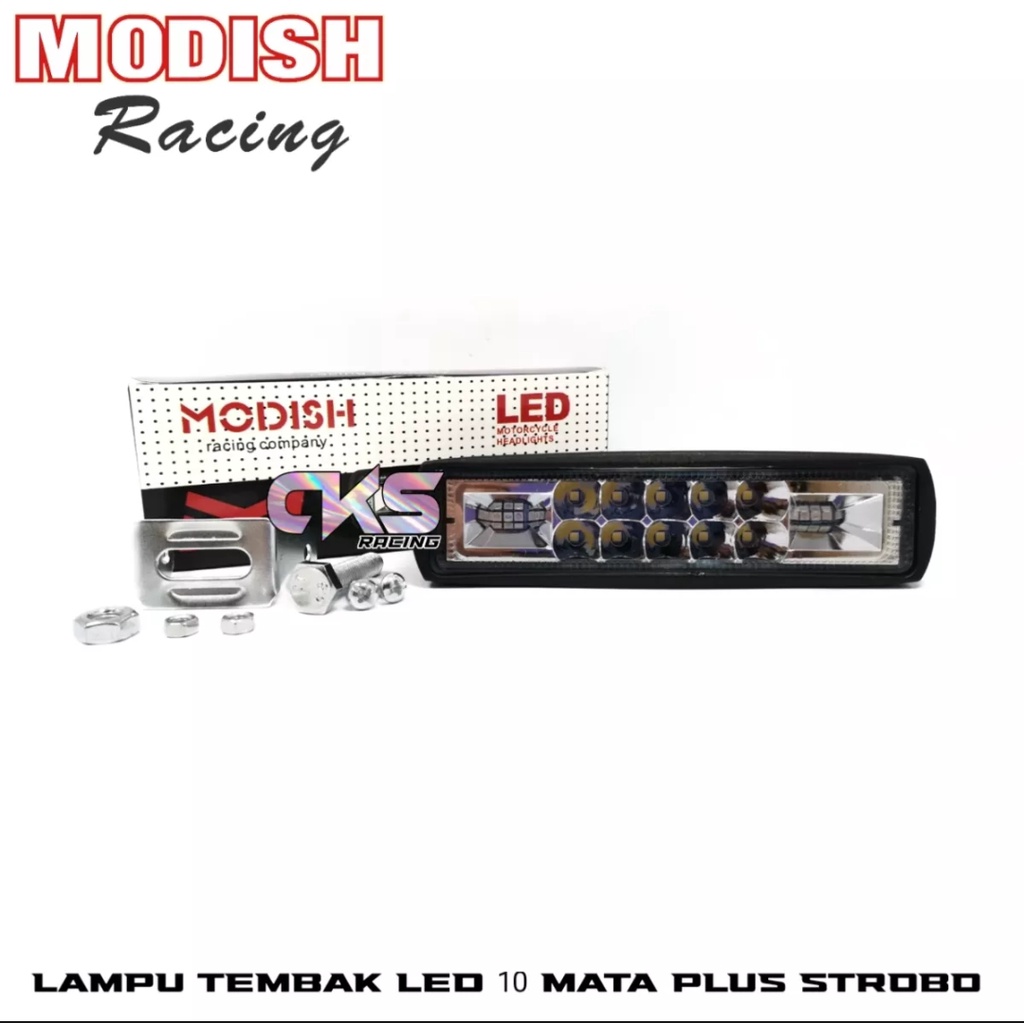 lampu tembak sorot 10 mata LED CWL running biru kanan kiri slim bar lampu tembak