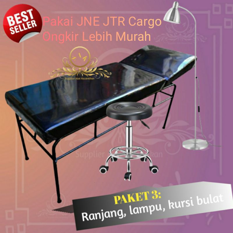 Paket Bed Facial Kursi Tolls dan Lampu / Set Ranjang Klinik Facial Eye lash