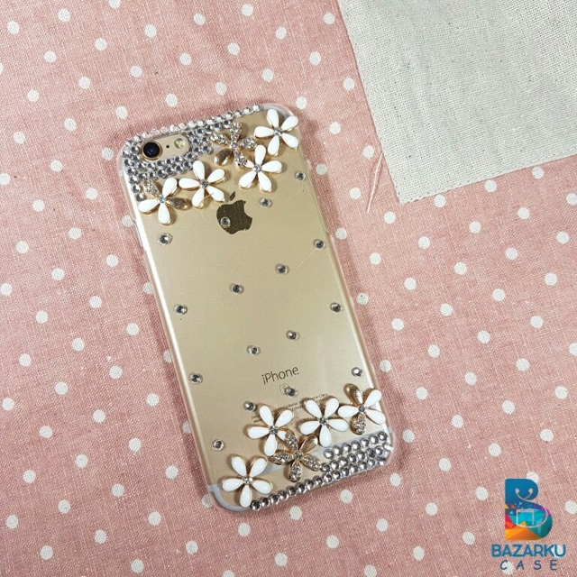 Bling Case Flower Handmade All Tipe ( Cek tipe di deskripsi box )