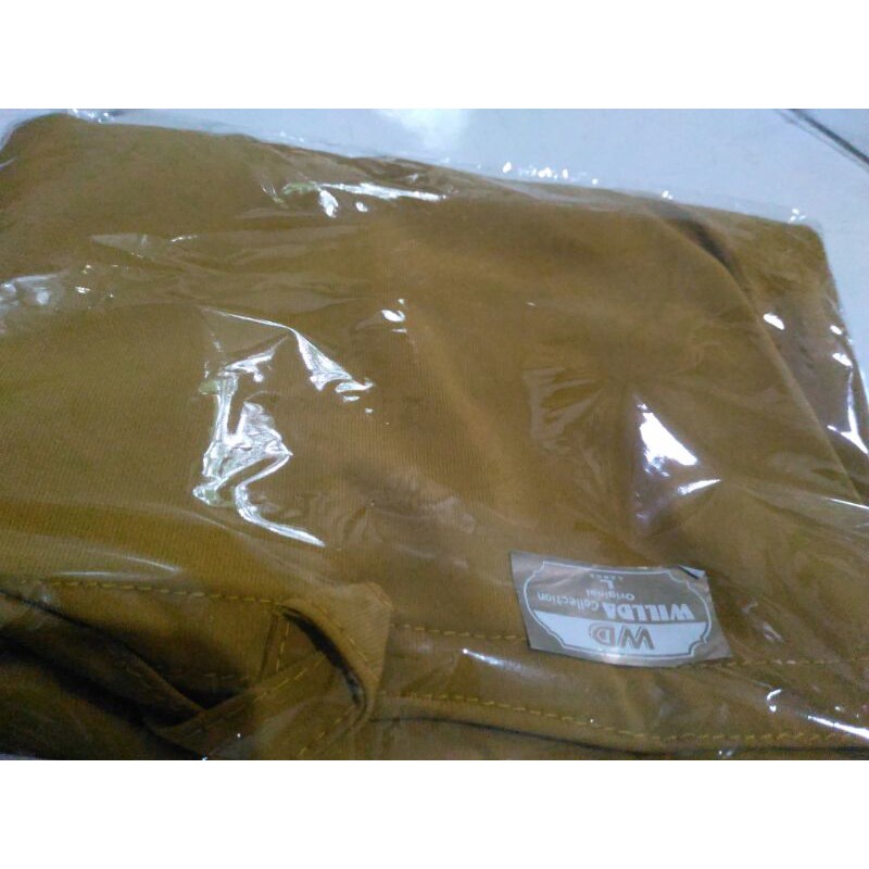size L MARYAM WILLDA COLLECTION JILBAB KHIMAR KERUDUNG wilda BERGO-Mustard