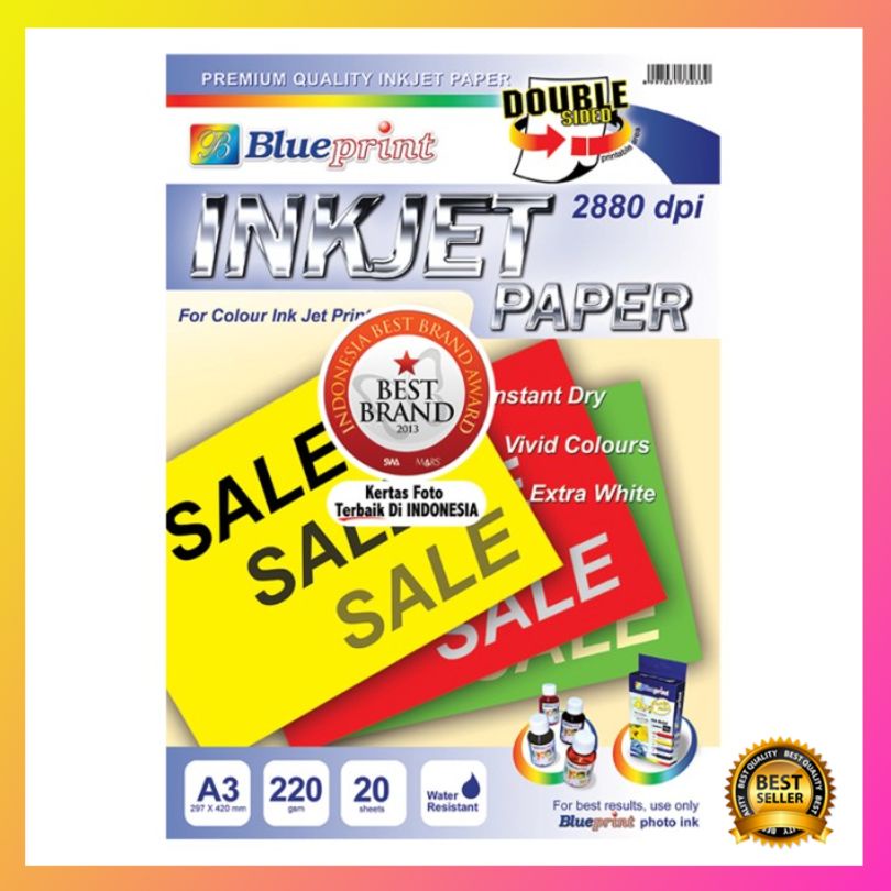 

Diskon Blueprint BP-DSIPA3220 - Double Sided Inkjet Paper 'SALE'
