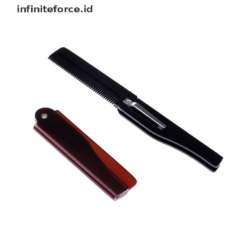 (Infiniteforce.Id) Sisir Jenggot / Kumis Lipat Untuk Pria / Wanita