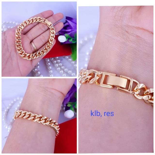 Gelang tangan titanium,awet,tahan lama