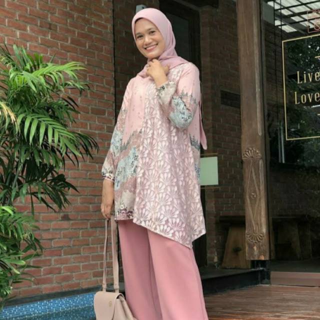 Jenna tunik geulis blushpink XL