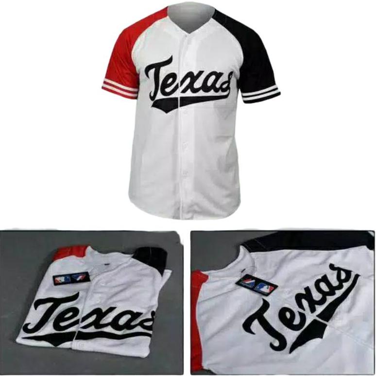 Jersey Baseball //Baju Baseball //Kaos Baseball Dewasa Texas Pria Dan Wanita