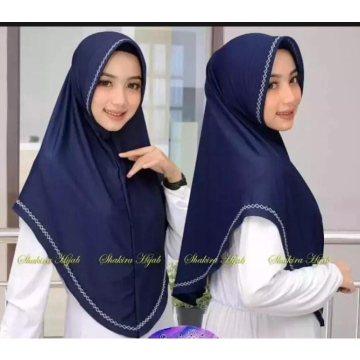 krudung instan jilbab bergo sakira picot motif list bahan jersey premium jumbo ped antem terbaru