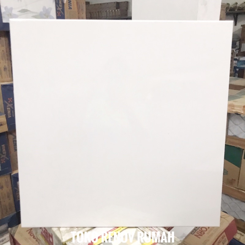 keramik 60x60 putih polos (glossy)/ keramik lantai putih polos/ keramik lantai ruangan