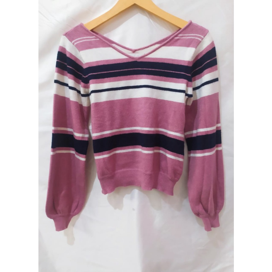 Rajut Kaos/Rajut Crop/Rajut Balon/Lengan Balon