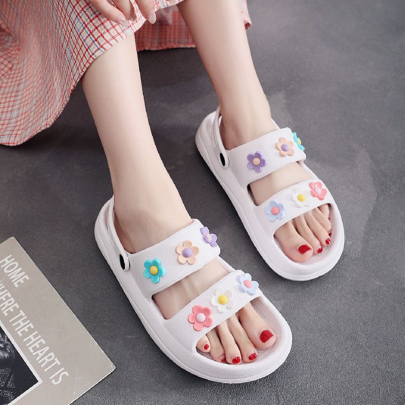 Sandal Wanita 093880 Sandal Wanita Import Flower Cro