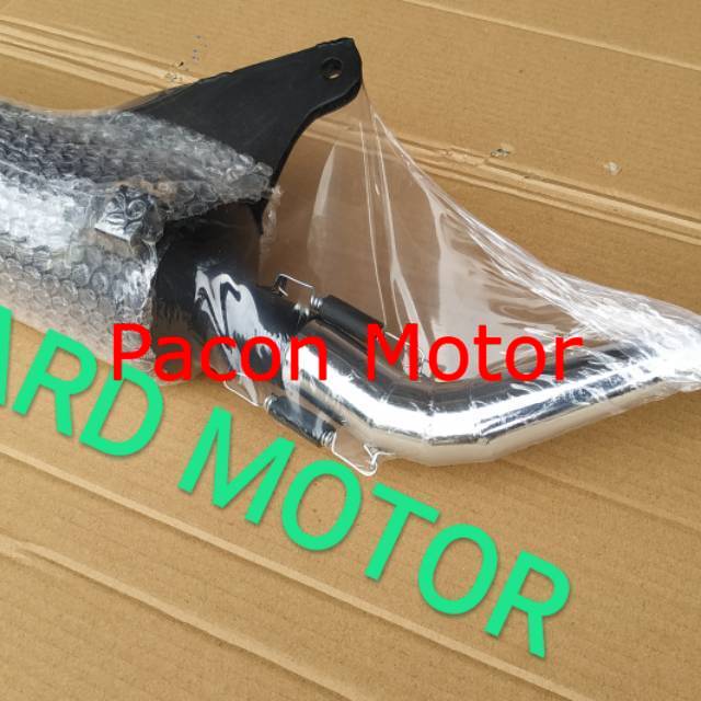 Knalpot racing bobokan suzuki spin 125 leher chroom model tusgi