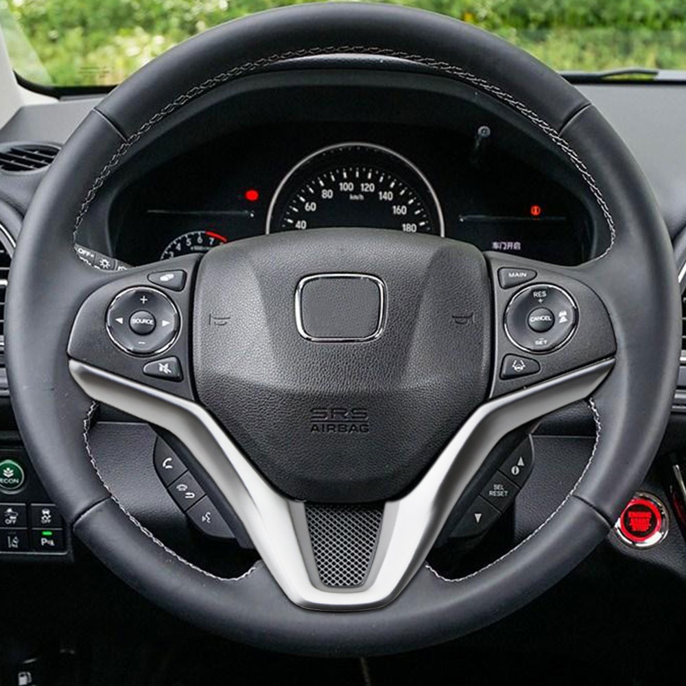 Stiker Cover Stir Mobil Bahan ABS Chrome Untuk Honda HRV HR-V Vezel 2014-2020