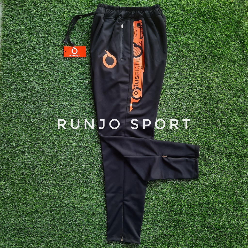 Trackpants Ortus Track Pants Celana Training Panjang Hitam Pria Wanita