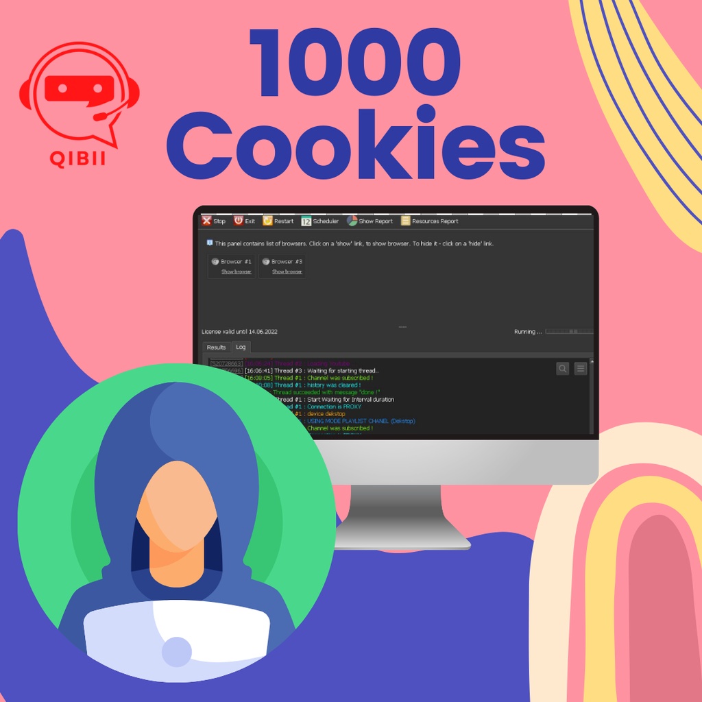1000 cookies for bot qibii youtube