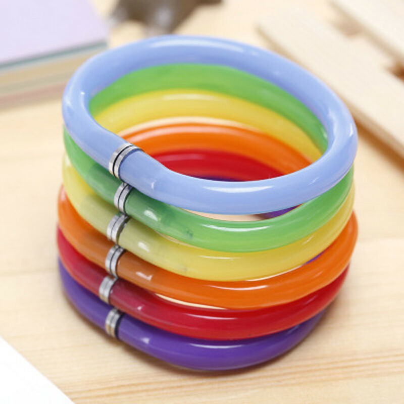 

Perlengkapan Sekolah Yo Yo Novelty Ballpoint Pens Wristband Bangle Bracelet Random Color Stationery