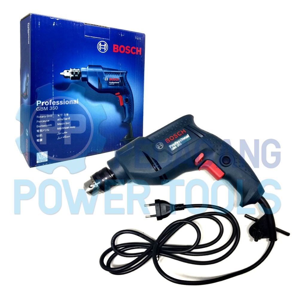 Bosch Gbm 350 New Mesin Bor Listrik 10 Mm Besi Kayu Reversible