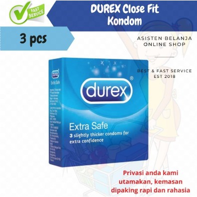 Kondom DUREX EXTRA SAFE isi 3 Pcs Latex Perlindungan Maksimal Condom