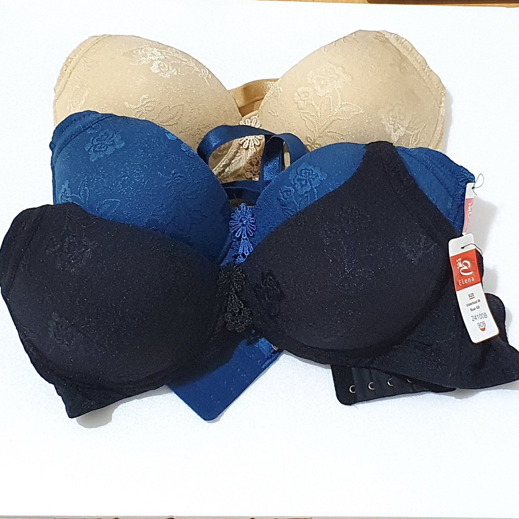 Bra / BH Elena 24100B (Busa Tipis, Tanpa Kawat, Cup B, Kait 3)