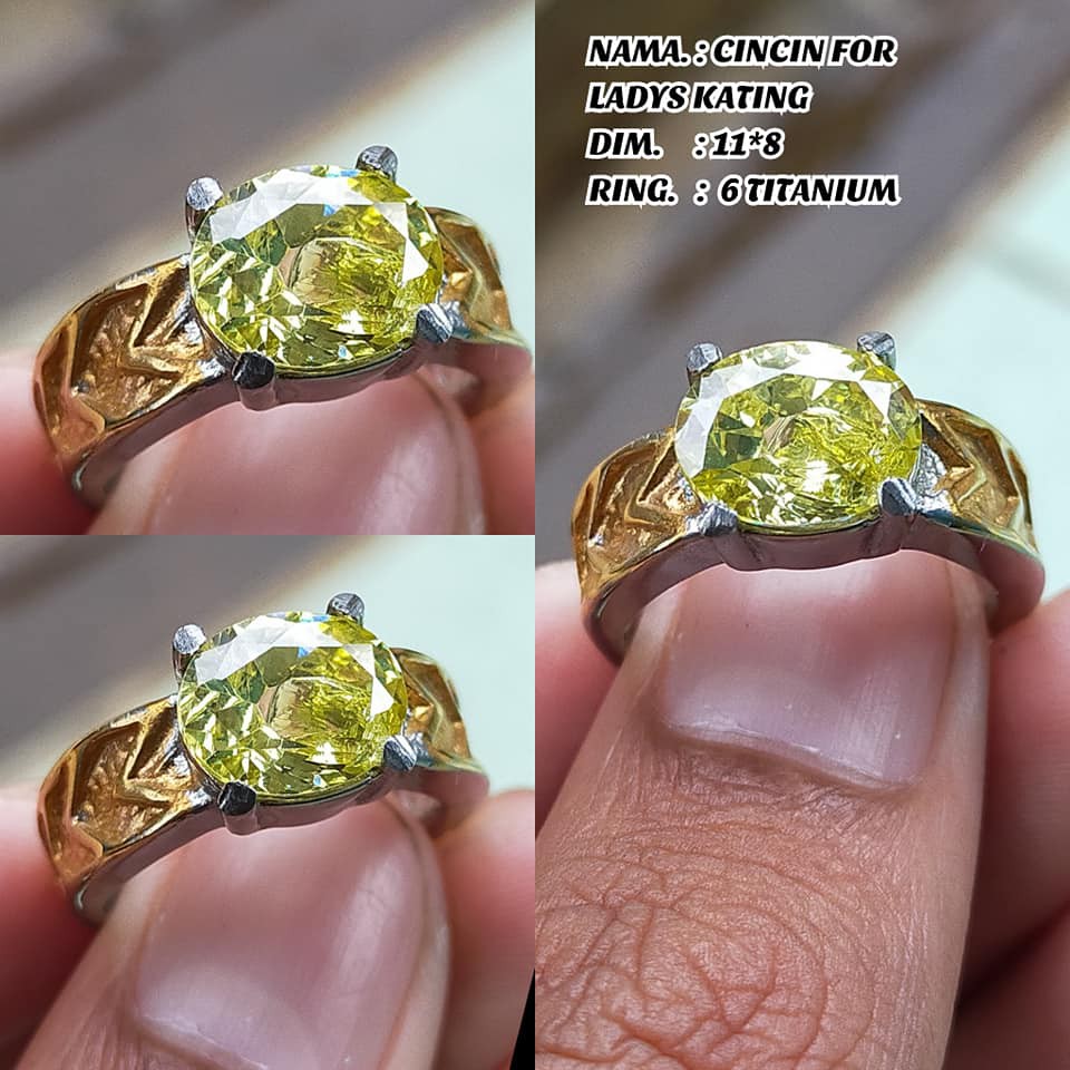 Cincin Batu Diamond Peridot
