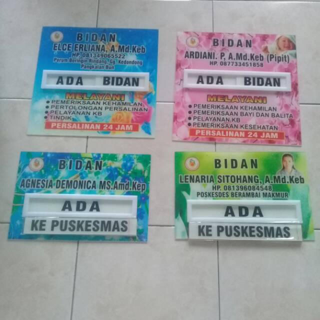 Papan bidan ada keluar