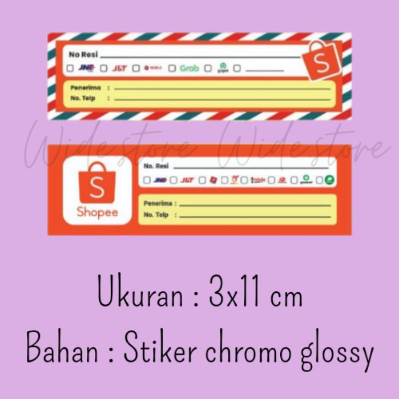 

Stiker resi shopee | stiker label pengiriman | stiker ukuran 3x11cm