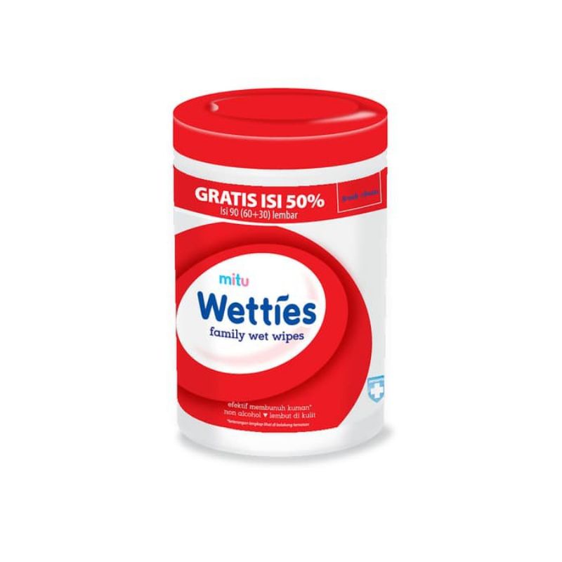 Mitu Wetties Antiseptic Isi 90 (60+30) isi 30s 20s 10s