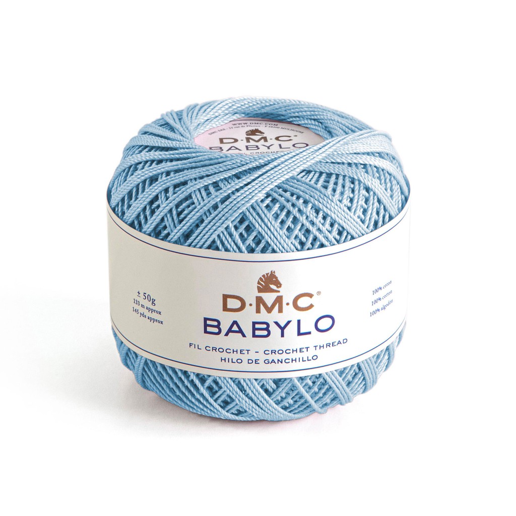 Benang Crochet DMC Babylo 50 Gram - 800 - Pale Delft Blue Biru