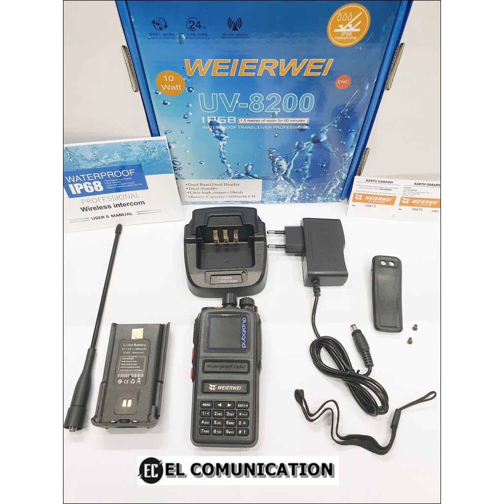 HT WEIERWEI UV 8200 IP68 DUALBAND 10 WATT WATERPROOF - HT WEIRWEI UV8200