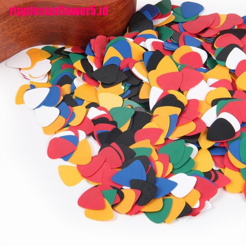 100pcs Picks Bahan ABS Untuk Gitar Akustik / Elektrik / Ukulele / Bass