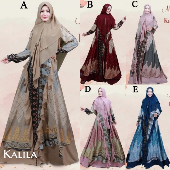 KALILA by NHA MIRRANDA (Dress syari, khimar, ranee bruggman, busana muslim, gamis motif)