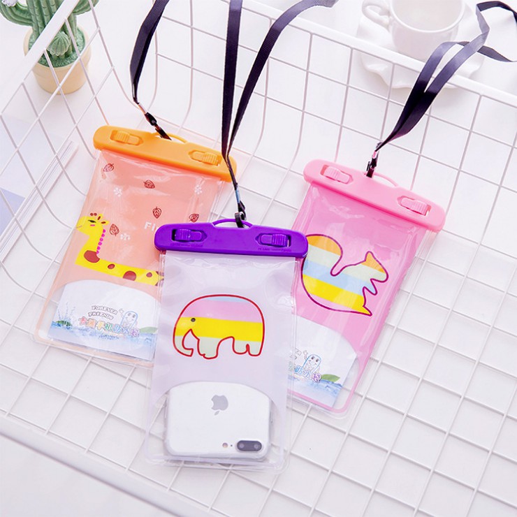 SARUNG HP ANTI AIR SARUNG HP WATERPROOF CASE HANDPHONE KARTUN POUCH SMARTPHONE KARAKTER CUTE