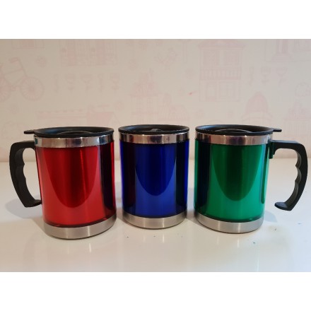 (COD) Mug Kantor Gelas Cangkir Minum Air Kopi Teh Panas Dingin Stainless