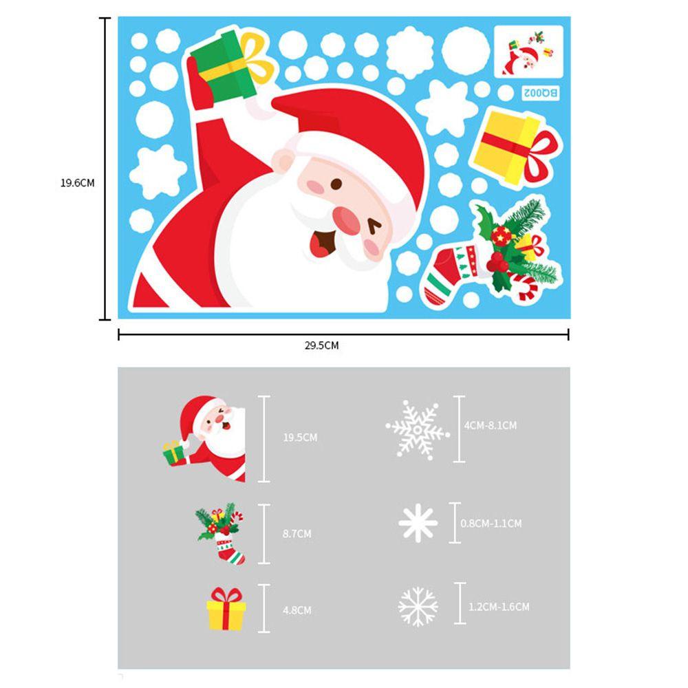 Populer Merry Christmas Stiker Jendela Poster Dekorasi Sticker Perekat Diri Santa Claus