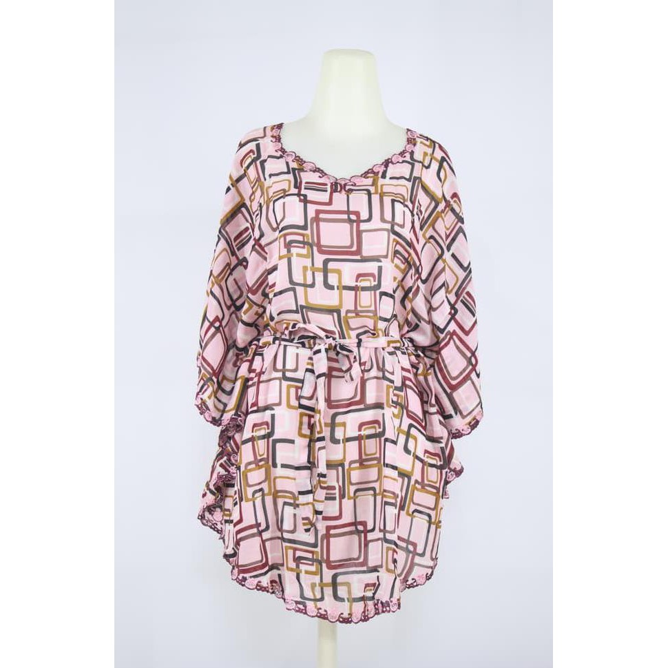 Blouse Anak Perempuan - Blouse Kalong Sifon / Baju Atasan Kelelawar Model Batwing K05 Pink