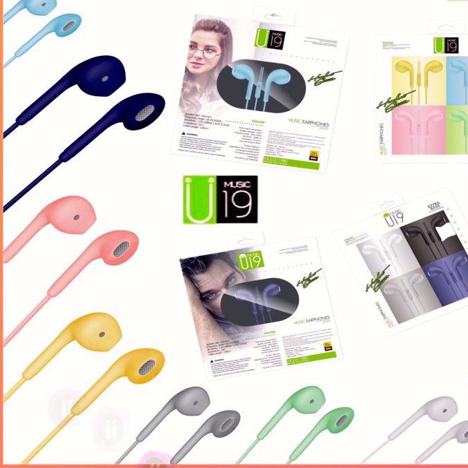 ⭐️ Jendela Kosmetik ⭐️ Handsfree U19 Macaron / Headset / Earphone / Handsfree ( Hifi Extra Bass )