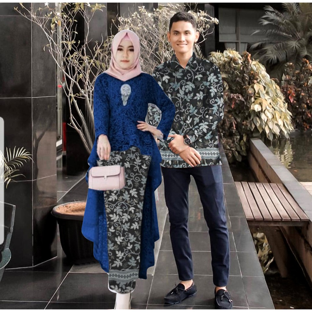 CP JAWI BATIK 2UKURAN L-XXL / BAJU PASANGAN KEBAYA BATIK JAWI / SET COUPLE KEBAYA JAWI 2IN1