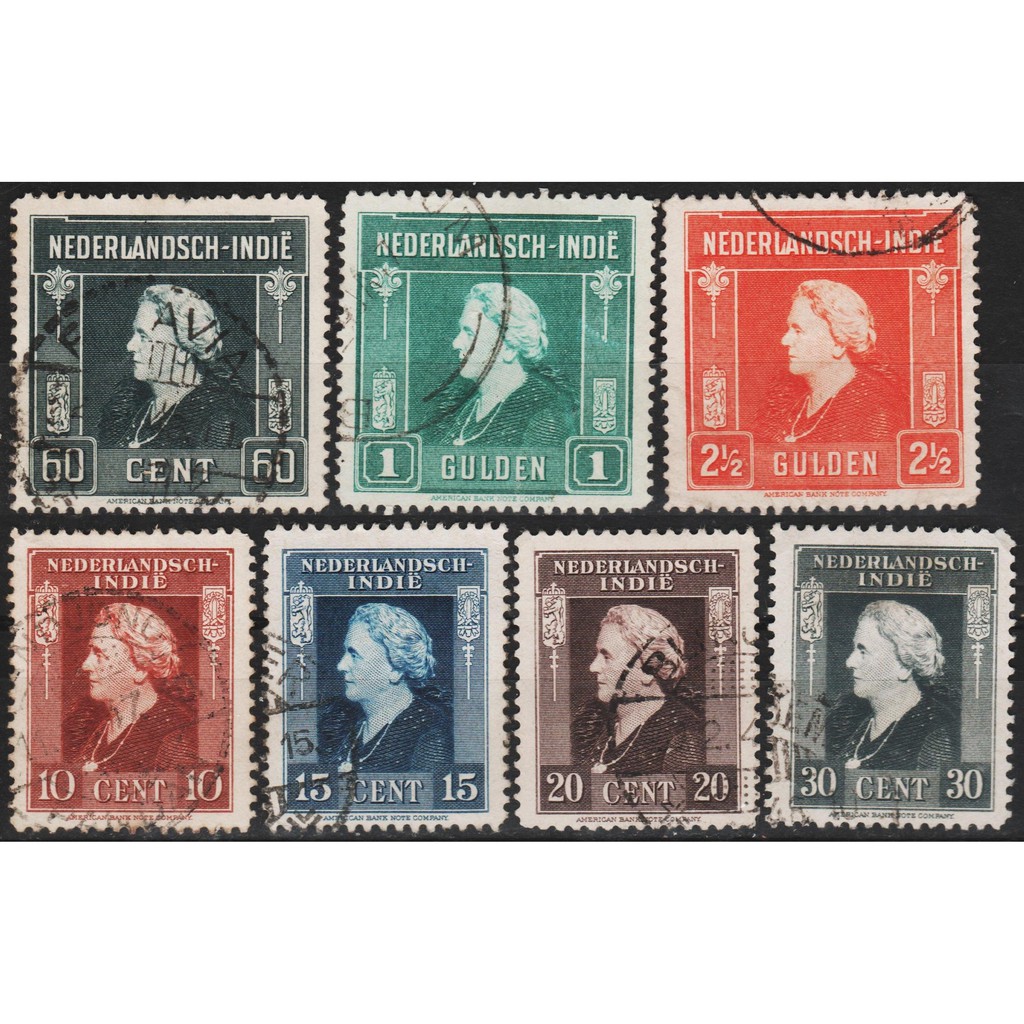 

Perangko Filateli J33 Netherlands Indies FU 7v 1945-1946 Queen Wilhelmina