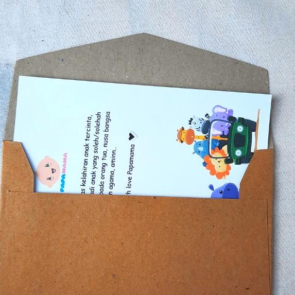 

(P8V9) Papamama - Greeting Card - Ucapan untuk kado -KU002 //Datang@lagi