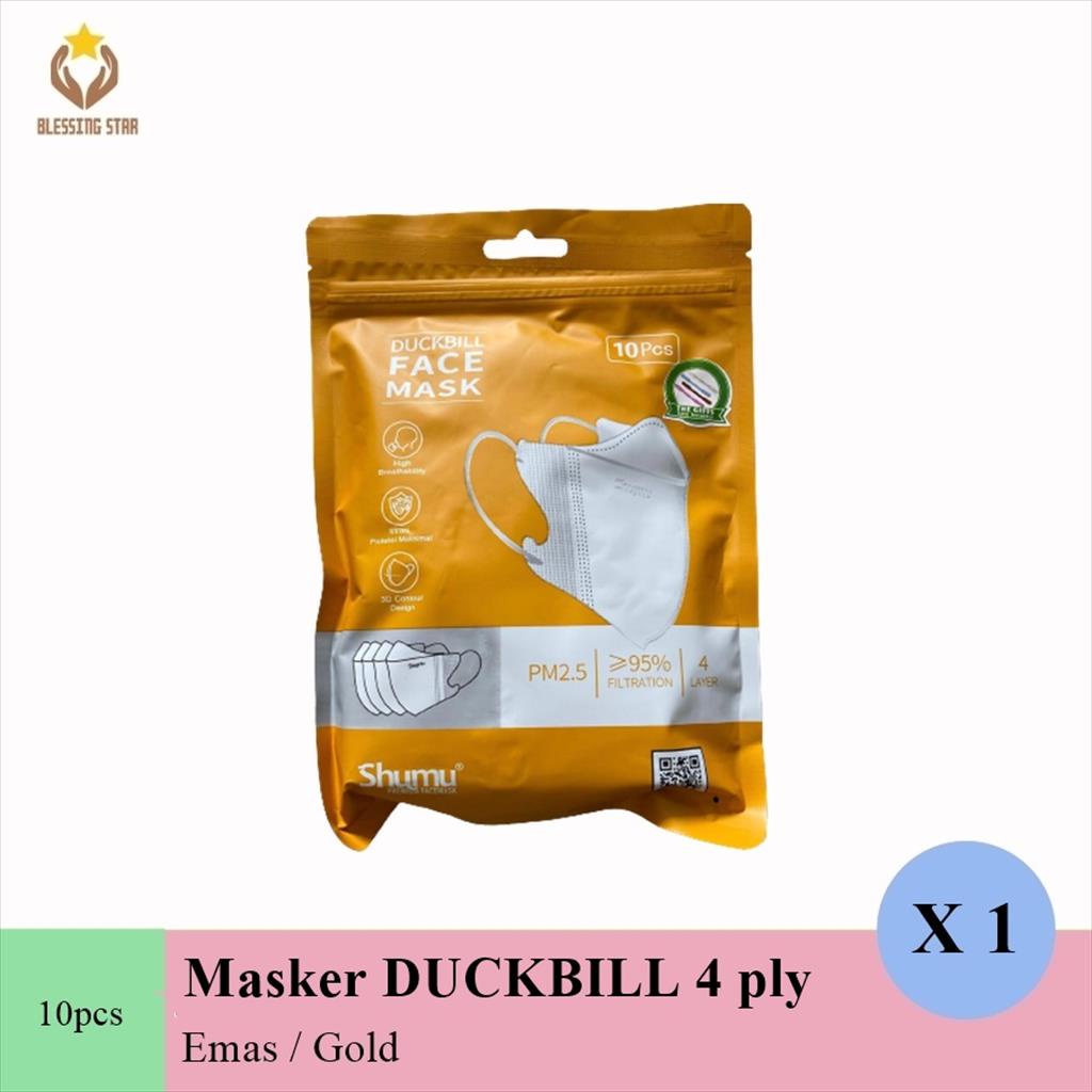 Masker DUCKBILL 4ply Shumu Dewasa isi 10pcs