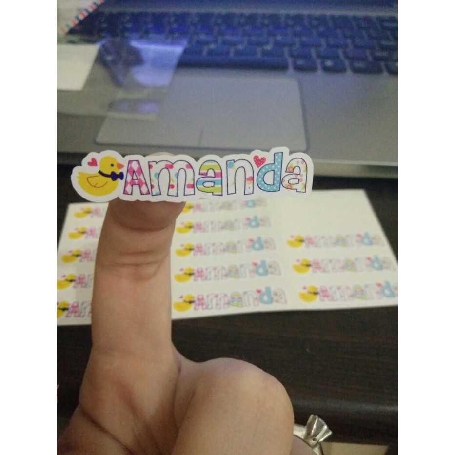

Stiker Label Nama Printing Murah Unik Lucu Waterproof: ICON MINI
