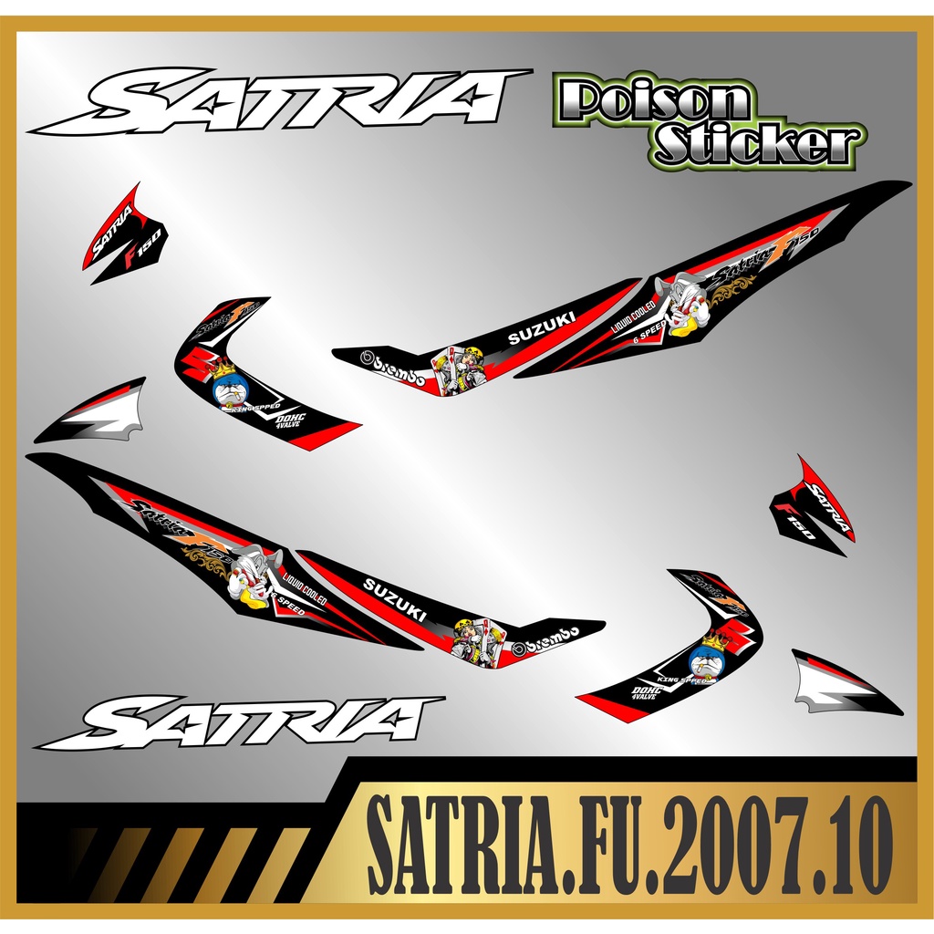STRIPING STICKER SATRIA FU 2007 STIKER  SATRIA FU 2007 STICKER LIS LIST SUZUKI SATRIA FU 2007 CODE 1