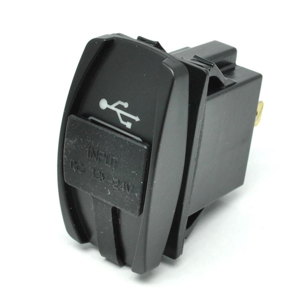 YCCPAUTO USB Charger Motor 2 Port DC 12-24V - CJ-L040-Hitam