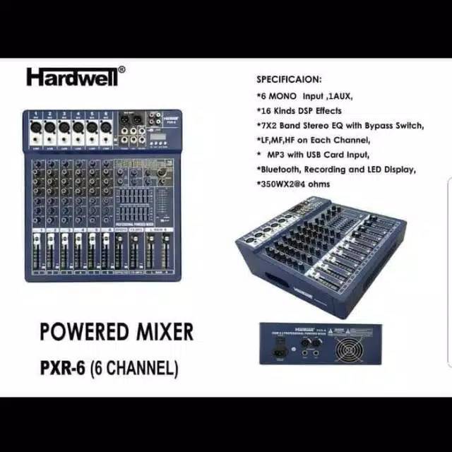 POWER MIXER HARDWELL PXR6 MIXER 6 CHANNEL ORIGINAL
