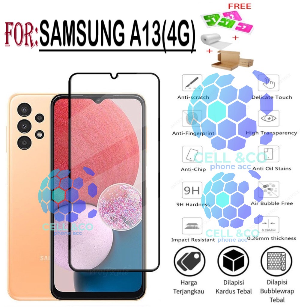 NEW SAMSUNG GALAXY A13 4G TERBARU Tempered Glass Full HD Anti Gores Premium Screen Protector Pelindung Layar Kaca SAMSUNG GALAXY A13(4G)