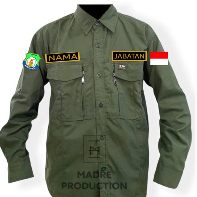 KEMEJA TACTICAL COSTUME BORDIR