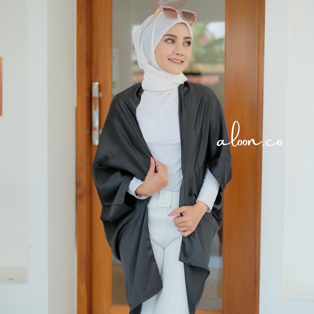 Levina Outer Scraft Bahan Satin Premium - Outer Scraft Wanita Polos