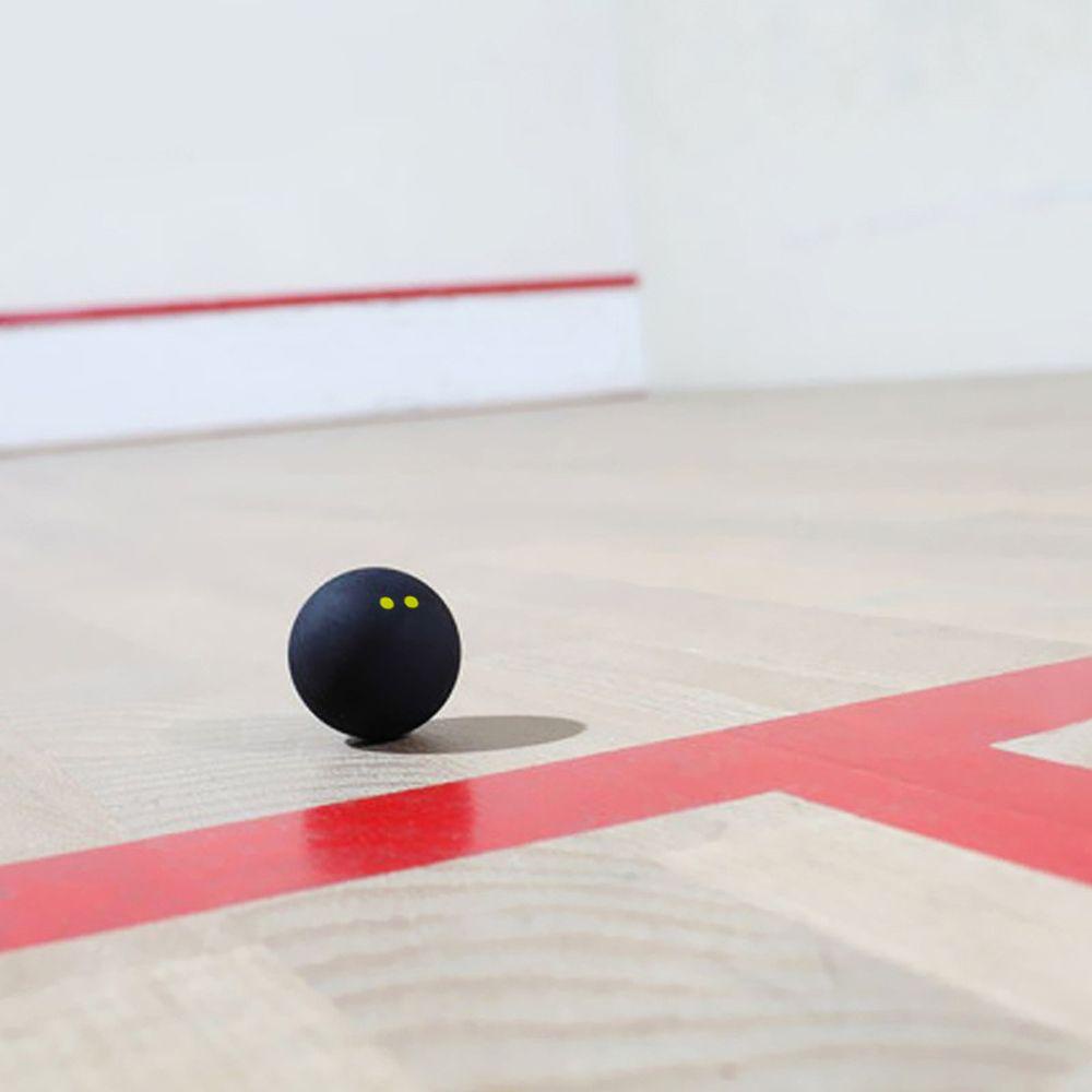 Agustina Squash Ball Black Racquet Olahraga Bola Karet Alat Latihan Double Yellow Dot for Player Low Speed Ball