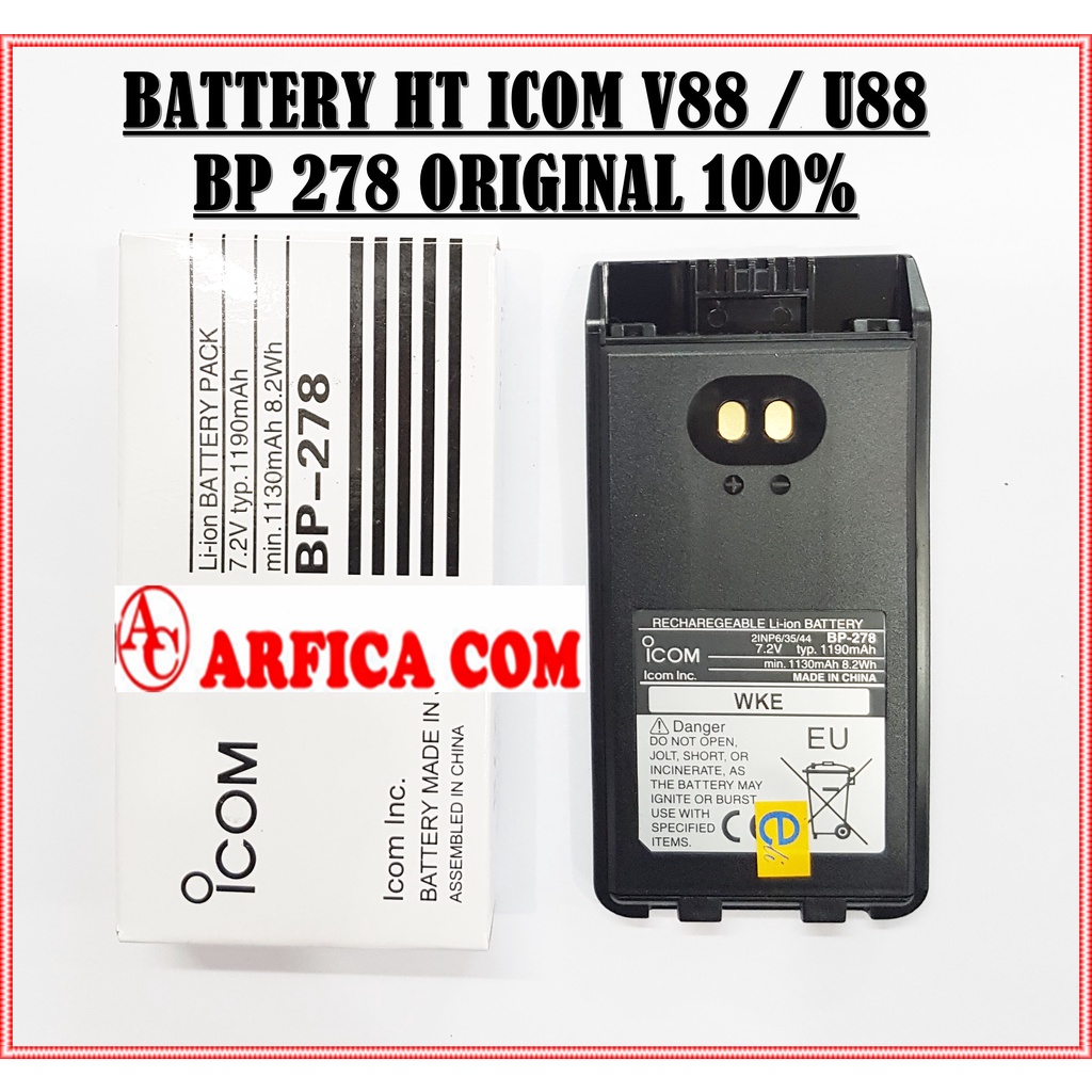 BATRE HT ICOM IC V88 U88 BP 278 ORIGINAL BATTERY ICOM BP278 BATRE ORI