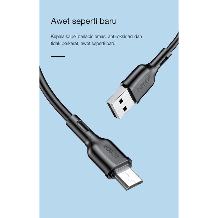Kabel Data Micro USB Android 100cm Fast Charging 2.4A ASM010 - Micro USB 1m High Quality