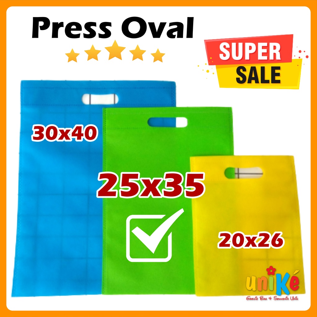 

Tas Spunbond Oval 25x35 Goodie Bag Tas Kado Hadiah Tas Souvenir Ulang Tahun Bingkisan Goody