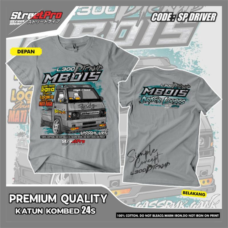 Kaos pickup L300 baju pria wanita kaos premium katun 24s baju mobil pickup driver muda Truck Mbois L